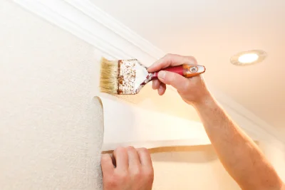 Pose de papier peint au Born — revêtements muraux et toiles de verre